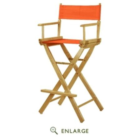 CASUAL HOME 230-01-021-59 30 in. Directors Chair White Frame with Tangerine Canvas 230-01/021-59
